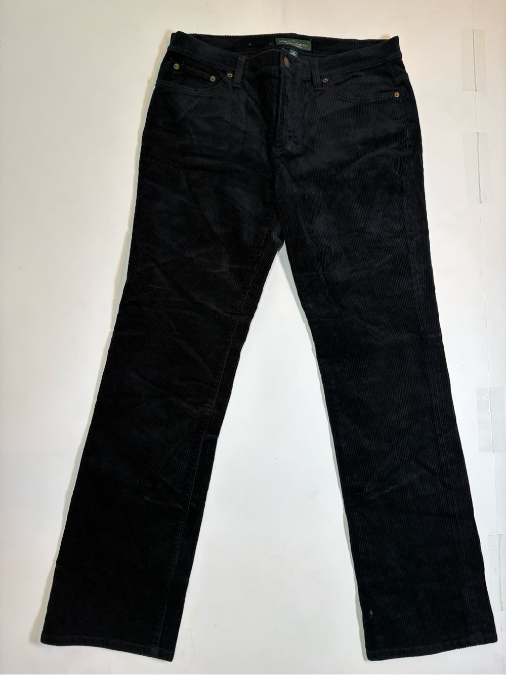 Lauren Ralph Lauren Women's Black Corduroy Straight-Leg Pants